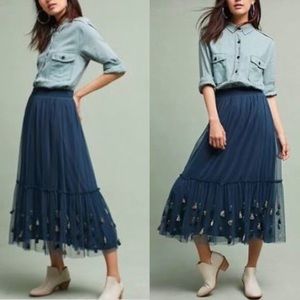 Anthropologie Maeve Masti Tassel maxi Skirt size Large